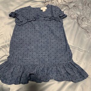 Kate Spade polka dot jean dress with ruffles Sz 5
